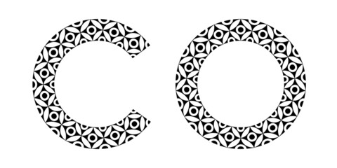 Obraz premium Letters C and O for monogram logo. Elements for design.