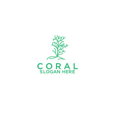 Coral logo, coral color logo vector design template