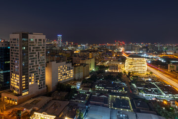 Fototapeta premium Aerial View of Salwa Road C ring Road Doha Qatar