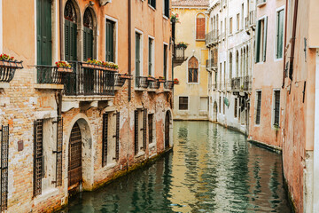 Fototapeta na wymiar Lovely Venetian nook on sunny summer day