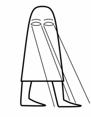 メジェド光線(線画)