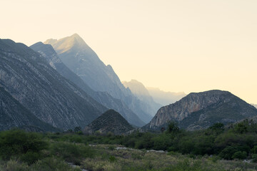 Spectacular landscape of the mountainous valley