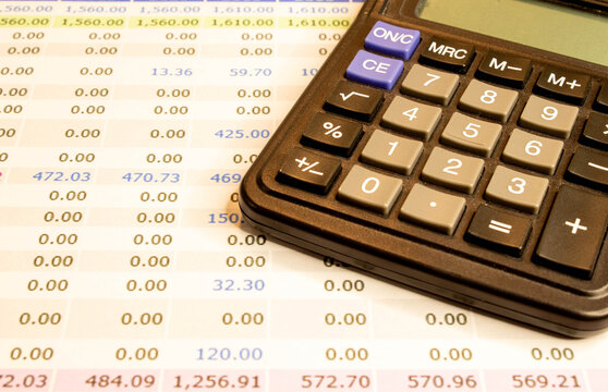 Calculator isolated on white background. business concept