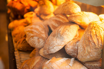 Delicious bread from a bakery in Spain