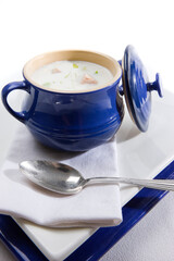 fennel cream with salmon