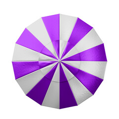 Obraz premium White and lilac umbrellas Top view for summer