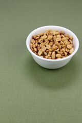 Bowl of Dry Roasted Peanuts with Sea Salt and Seasonings
