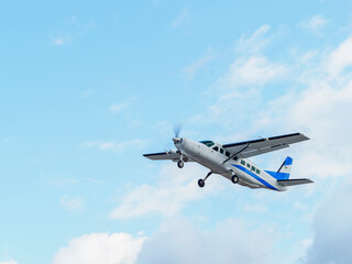 Naklejka na ściany i meble 青空と飛行機