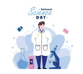 Science - Doctor scientist illustration