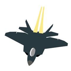 modern stealth jet fighter vector design