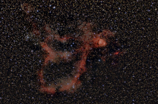 Heart Nebula in constellation of Kassiopeia