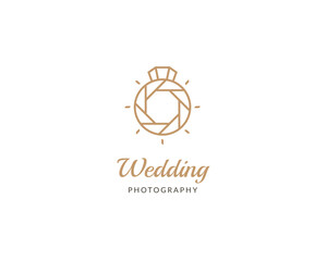 Wedding photography logo template