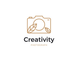 Camera photography logo template
