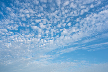Fototapeta na wymiar Blue sky and white clouds background on daytime