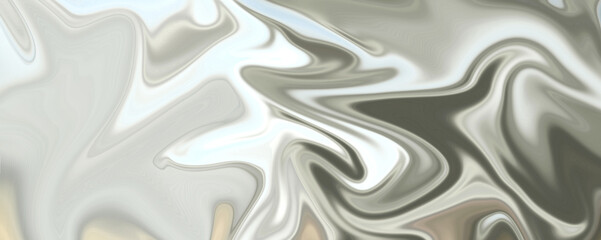 silver wavy and shiny flow abstract illustration.