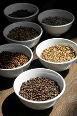 Barley malt grains beer brewing natural ingredients in german brewery