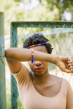  african american woman on the street