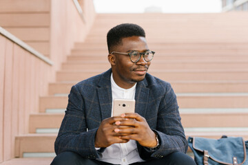 Man Video Chatting On His Phone Outside
