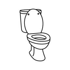 toilet sit icon. Toilet bowl cartoon drawing. vector illustration.