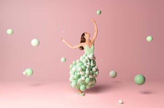 Dancer and spheres