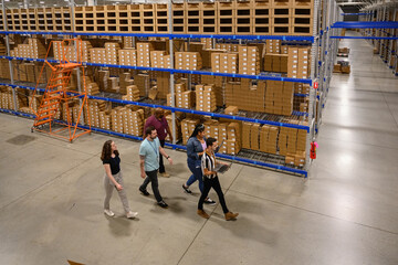 Supervisors Meeting at E-Commerce Warehouse Distribution