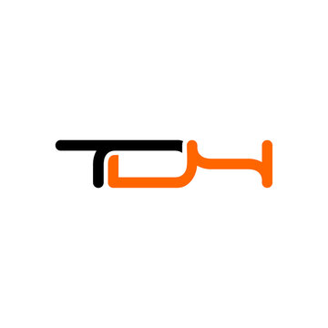 TDH Letter Initial Logo Design Template Vector Illustration