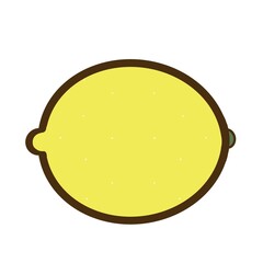 シンプルでかわいい果物のイラスト＿レモン