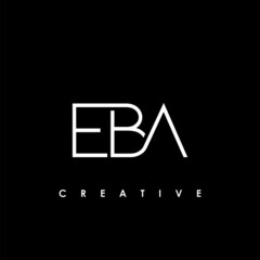 EBA Letter Initial Logo Design Template Vector Illustration