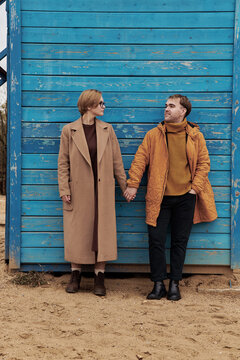 Portrait of autumn couple.