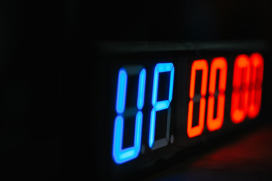 close-up of a timer in the gym