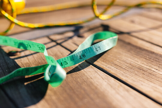 Measure tape on open air