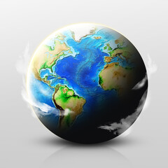 globe isolated on white