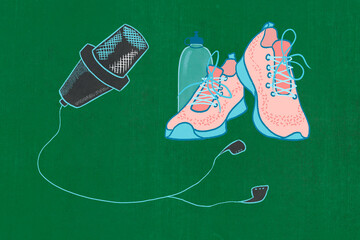 Exercise Podcast concept