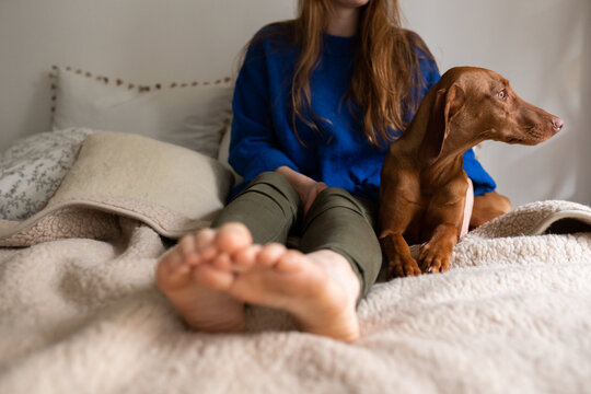 Anonymous Woman With Her Dog