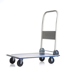 Warehouse trolley isolated on white background