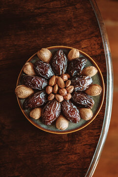 Dates and almonds