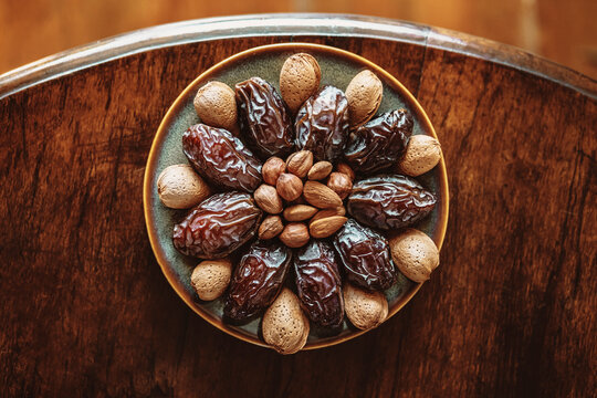 Dates and almonds