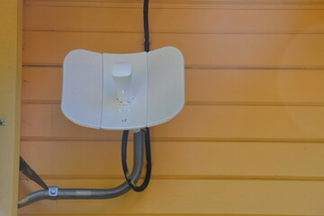 Outdoor router, street access point, coverage WI-FI area repeater. Street router for the Internet...