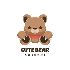Illustration vector graphic of Cute Bear, good for logo design