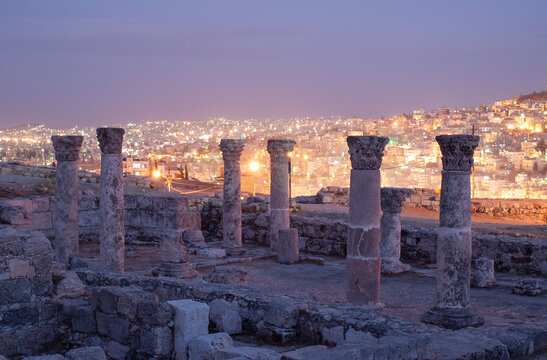 Roman ruins on the citadel of Amman.