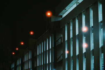 Abstract Parking Garage At Night