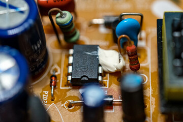 Fototapeta na wymiar electronic parts