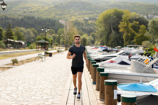 Young Man On A Morning Run