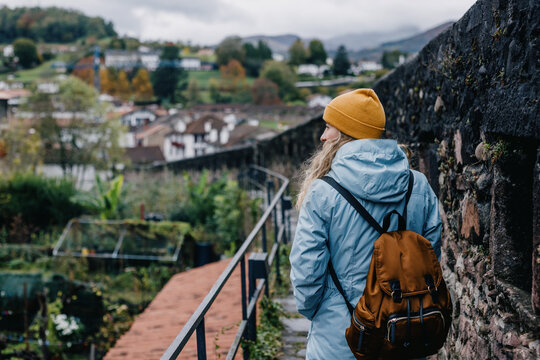 Tourist at autumn