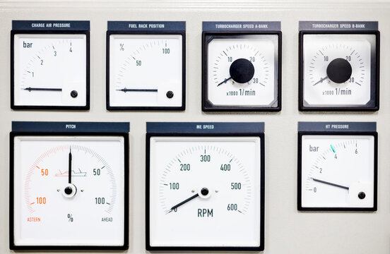 Ship engine room equipment panel