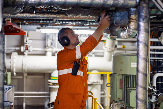 engineer in engine control room ECR