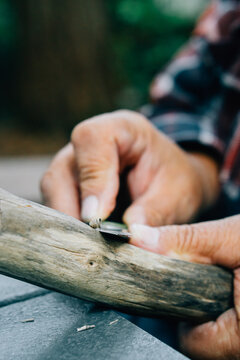 Grandpa Carving Wood