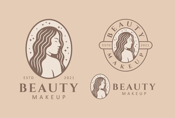 Vector logo design template for beauty salon, hair salon, cosmetic, makeup artist