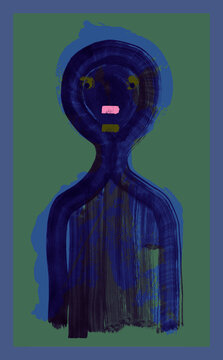 Modern Art Portrait of One Person