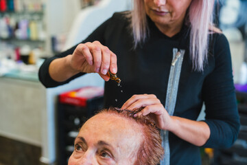 Hair Healing Solution for a Senior Woman